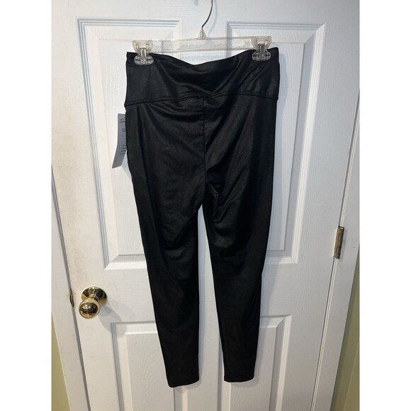 Seven 7 Leggings Womens M Black Faux Leather Pull On High Rise Sculpted New - Picture 4 of 8